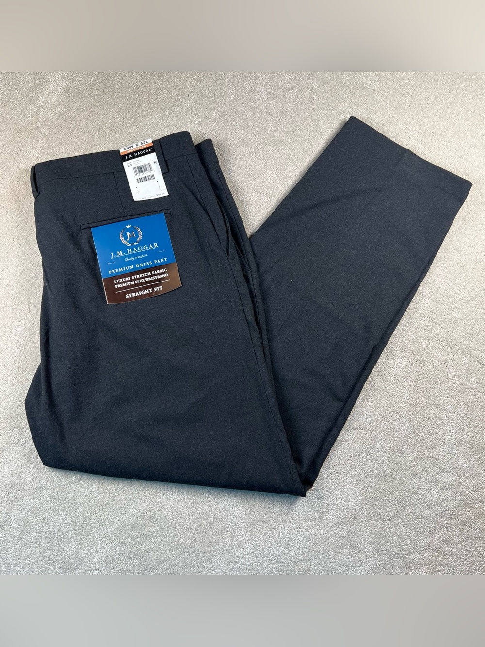 J M Haggar Dress Pants NWT Straight Fit Stretch Men's 38x32